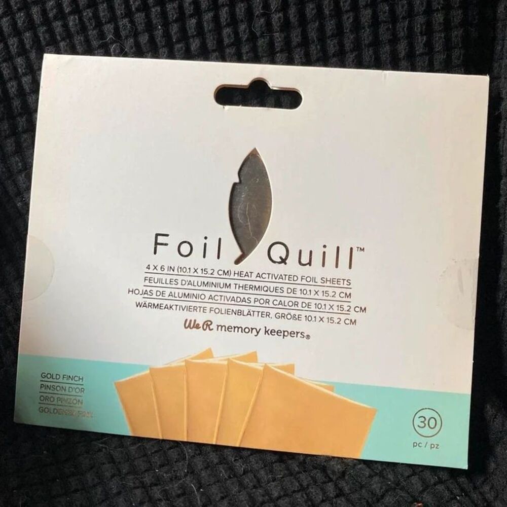 Lot of ten packs. Foil Quill 30 packs of 4x6 heat activated foil sheets in gold